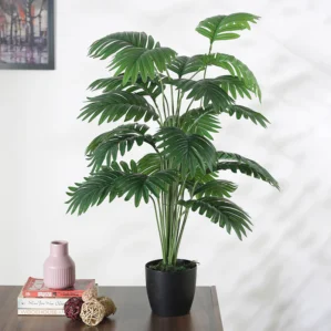 Faux Green Areca Palm Plant With Pot