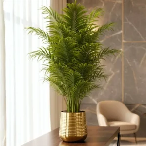 BEHOMA Metal Ribbed Design Planter for Home Decor